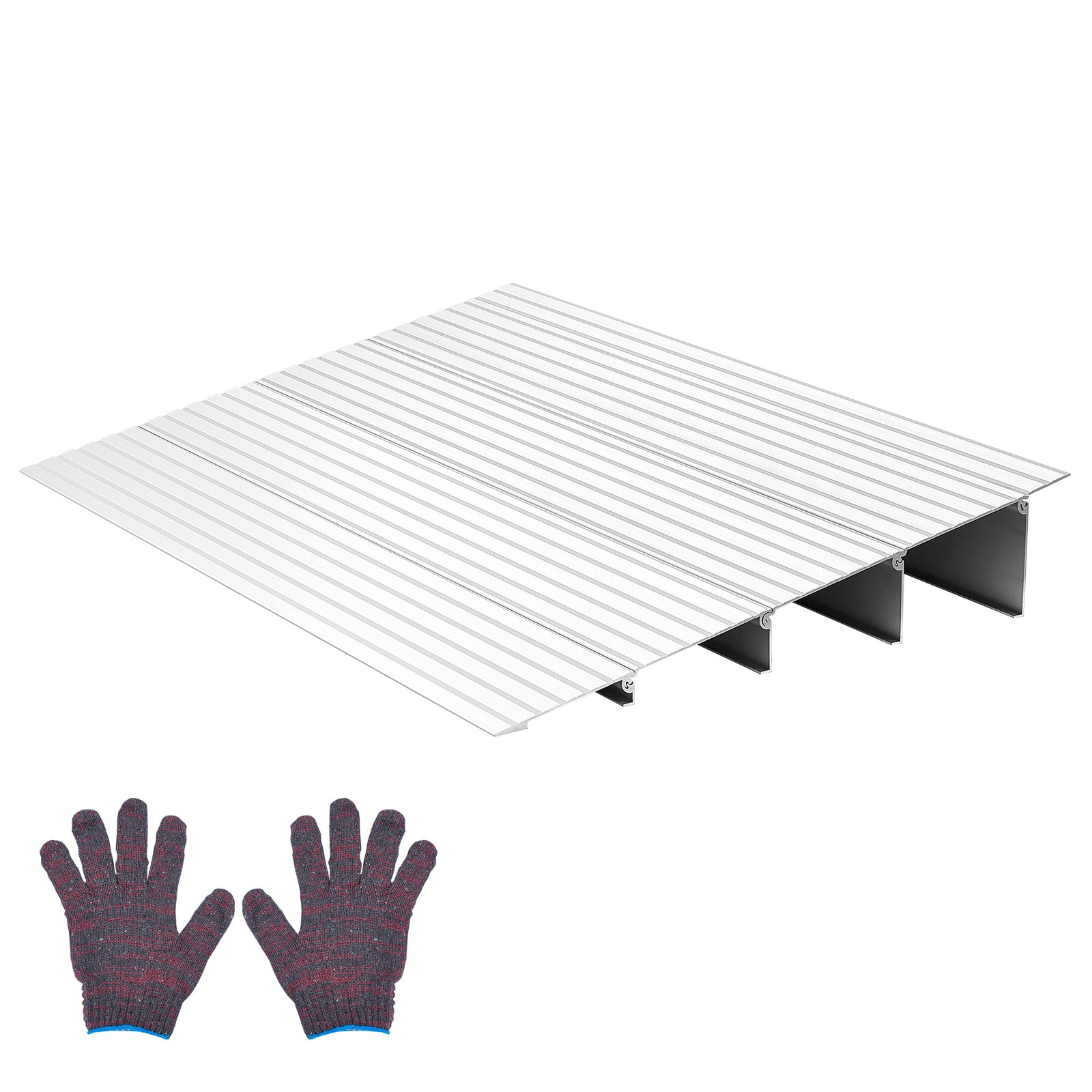 Door Threshold Ramp, 4 Inch Rise, Aluminum Alloy Threshold Ramp Rated 800 Lbs Load Capacity, Handicap Ramps For Home Steps For Wheelchair, Scooters, Power Chairs, Walkers, Bicycle, Tricycle_voghion.com